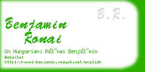 benjamin ronai business card